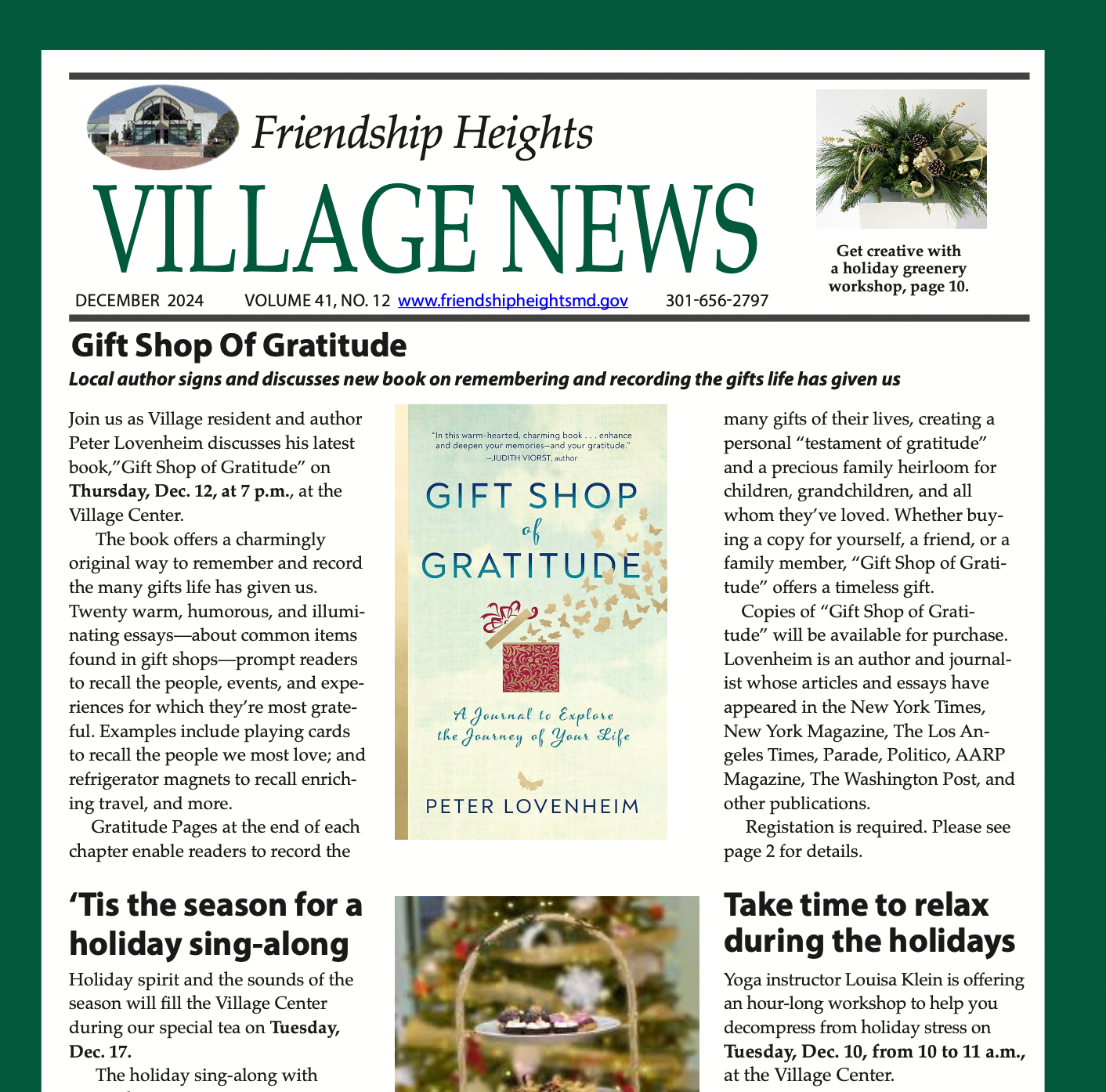 December Newsletter is Hot Off the Press!